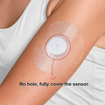 60 Stück Libre Sensor Aufkleber, Latexfreie medizinische Klebepflaster für Libre 2/3, vorgeschnittene CGM-Pflaster ohne Kleber in der Mitte, wasserdicht und stark haftend für lange Haltbarkeit - Pink