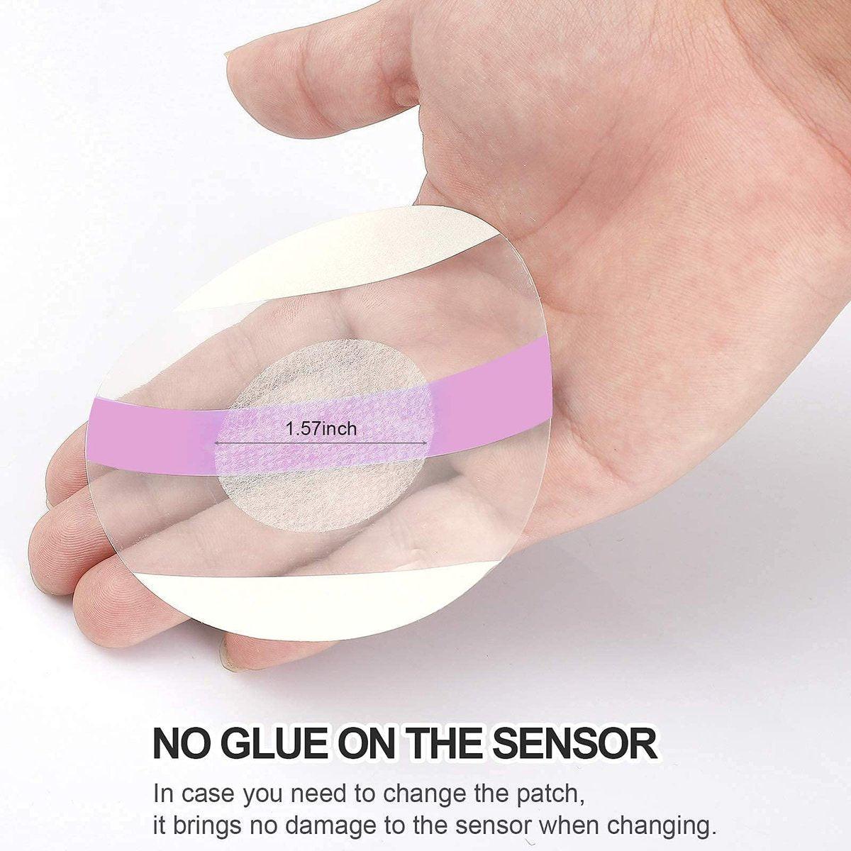 60 Stück Libre Sensor Aufkleber, Latexfreie medizinische Klebepflaster für Libre 2/3, vorgeschnittene CGM-Pflaster ohne Kleber in der Mitte, wasserdicht und stark haftend für lange Haltbarkeit - Pink