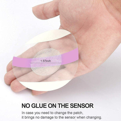 60 Stück Libre Sensor Aufkleber, Latexfreie medizinische Klebepflaster für Libre 2/3, vorgeschnittene CGM-Pflaster ohne Kleber in der Mitte, wasserdicht und stark haftend für lange Haltbarkeit - Pink