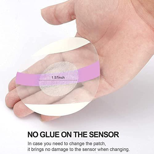 60 Stück Libre Sensor Aufkleber, Latexfreie medizinische Klebepflaster für Libre 2/3, vorgeschnittene CGM-Pflaster ohne Kleber in der Mitte, wasserdicht und stark haftend für lange Haltbarkeit - Pink