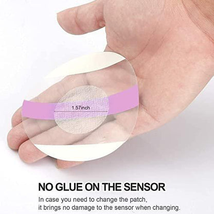 60 Stück Libre Sensor Aufkleber, Latexfreie medizinische Klebepflaster für Libre 2/3, vorgeschnittene CGM-Pflaster ohne Kleber in der Mitte, wasserdicht und stark haftend für lange Haltbarkeit - Pink