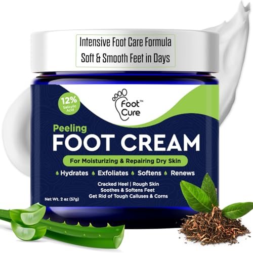 FOOT CURE Teebaumöl Fußcreme – Feuchtigkeitsspendende Pflege für trockene, rissige Füße, Fersen- und Hornhautentfernung, Behandlung von Nagelpilz und Juckreiz – 60 g (1er-Pack)