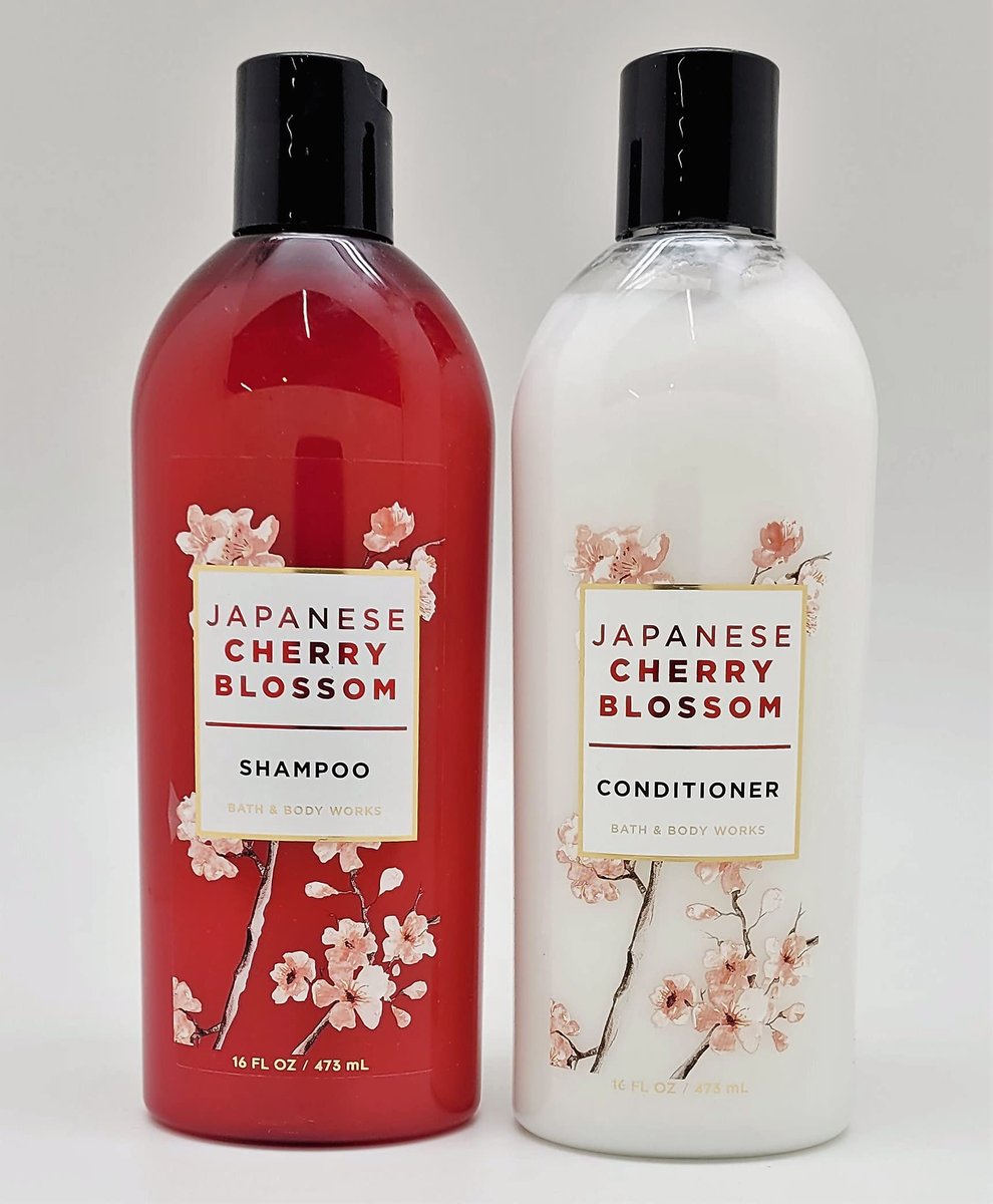 Bath & Body Works Japanese Cherry Blossom Shampoo und Conditioner Set – 2 x 473 ml