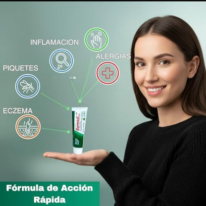 Barmicil Plus Maximum Stärke 1% Hydrocortison Creme – Intensive Anti-Juckreiz & Linderung bei Ekzemen, Psoriasis, Hautausschlag, Insektenstichen, Giftefeu – Parabenfreie Formel mit beruhigender Aloe Vera – 28 g Tube