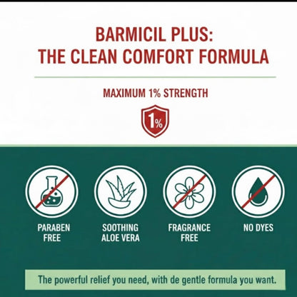 Barmicil Plus Maximum Stärke 1% Hydrocortison Creme – Intensive Anti-Juckreiz & Linderung bei Ekzemen, Psoriasis, Hautausschlag, Insektenstichen, Giftefeu – Parabenfreie Formel mit beruhigender Aloe Vera – 28 g Tube