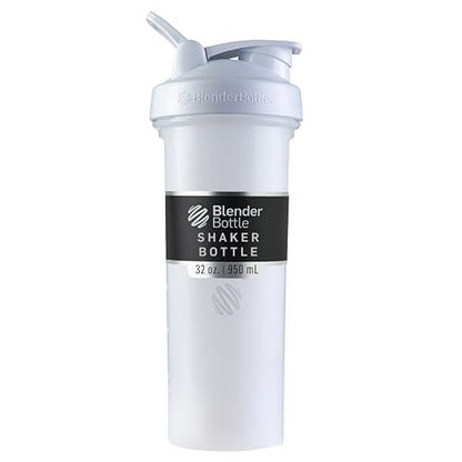 BlenderBottle Classic V2 Shaker-Flasche – 32 Unzen, Weiß – Ideal für Protein-Shakes und Pre-Workout