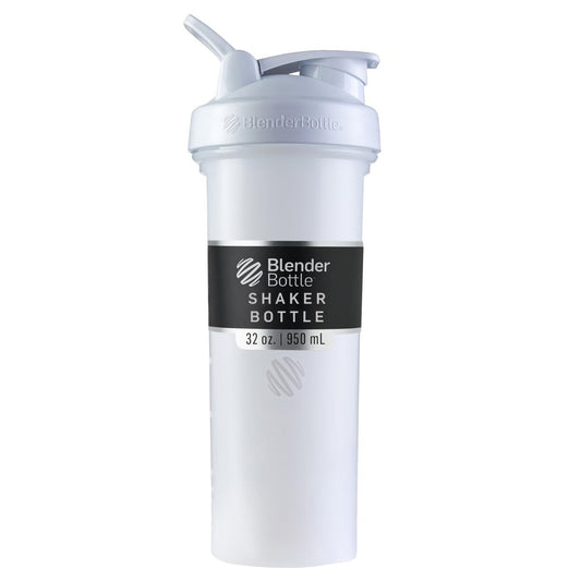 BlenderBottle Classic V2 Shaker-Flasche – 32 Unzen, Weiß – Ideal für Protein-Shakes und Pre-Workout