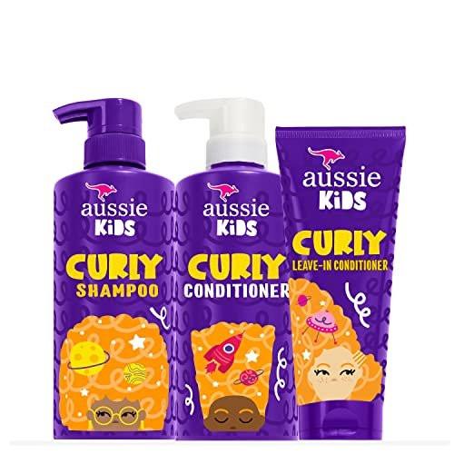 Aussie Kids Shampoo, Conditioner und Leave-in Conditioner Set für Locken – Sulfat- und Parabenfrei