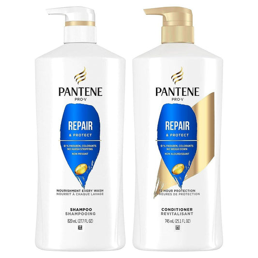 Pantene Shampoo, Spülung und Haarpflegeset – Repair & Protect für geschädigtes Haar, geeignet für coloriertes Haar