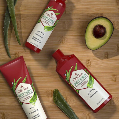 Old Spice Shampoo, Conditioner und Leave-in Conditioner Set für Männer – Locken- und Wellenpflege-Routine (3 x 300 ml)