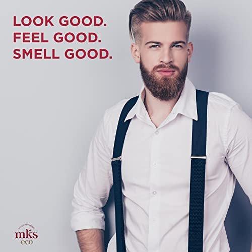 MKS eco for Men Bomber Rasiercreme, Sandelholzduft - 283 g - Erweicht den Bart, reduziert Widerstand und Irritationen, spendet Feuchtigkeit - mit Hanfsamen- und Arganöl - vegan, tierversuchsfrei