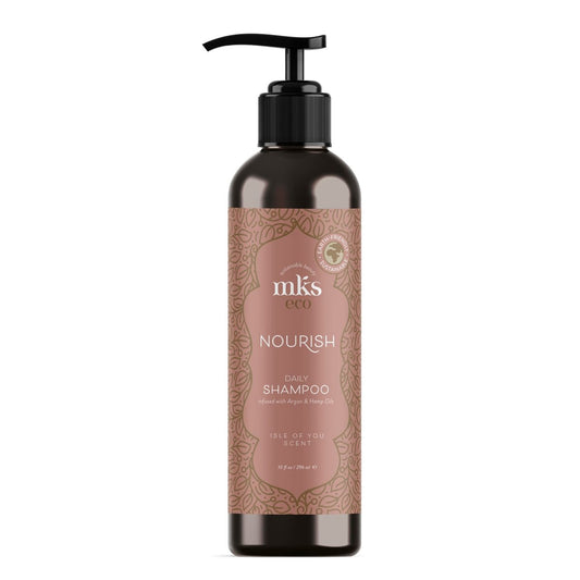 MKS eco Nourish Shampoo – Isle of You – 10 fl oz – Reinigend, stärkend & reparierend – Ideal für feines Haar, sicher für coloriertes Haar – mit marokkanischem Arganöl und Hanfsamenöl – vegan & tierversuchsfrei