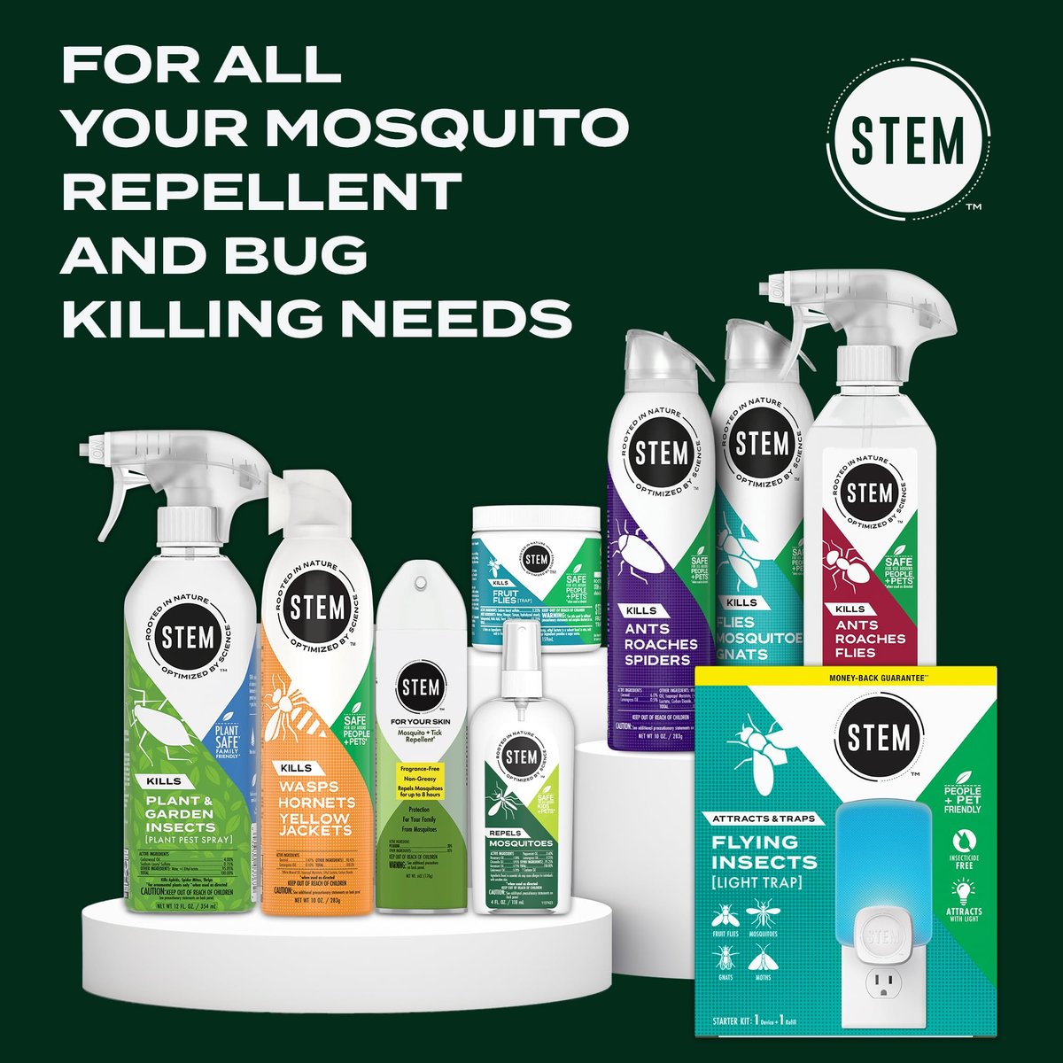 STEM Mückenschutz-Spray mit botanischen Extrakten, 3er-Pack à 118 ml