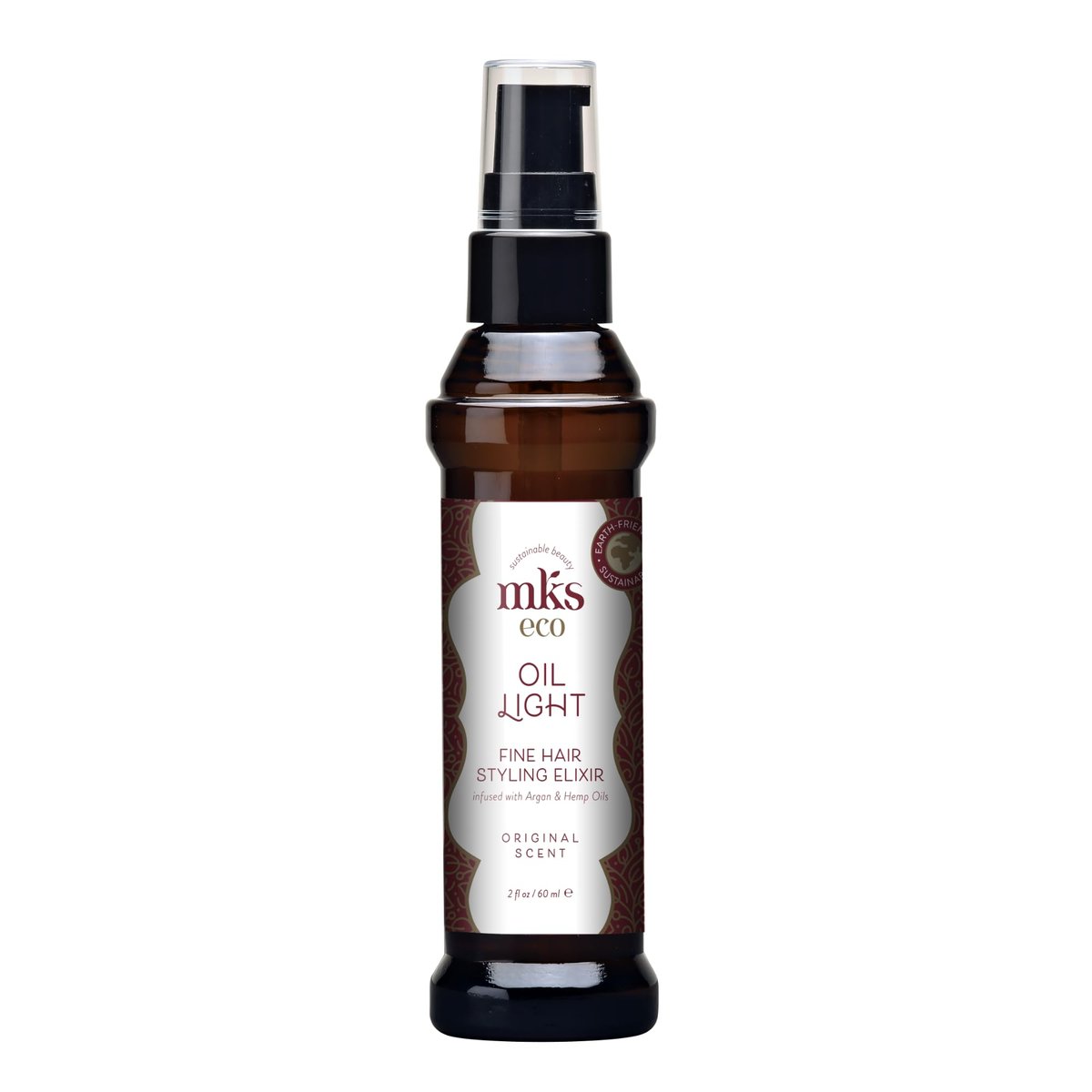 MKS Eco Hair Styling Elixier – Original 60 ml – Marokkanisches Arganöl und Hanfsamenöl für feines Haar – Feuchtigkeitsspendend, pflegend & Frizz-Kontrolle – Vegan & tierversuchsfrei