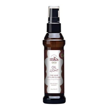 MKS Eco Hair Styling Elixier – Original 60 ml – Marokkanisches Arganöl und Hanfsamenöl für feines Haar – Feuchtigkeitsspendend, pflegend & Frizz-Kontrolle – Vegan & tierversuchsfrei
