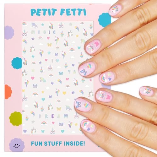 xo, Fetti Kinder Einhorn Nagelaufkleber – 524 Motive | Geburtstagsparty-Geschenke, DIY-Heimaktivität, Regenbogen, Schmetterling, Ostern