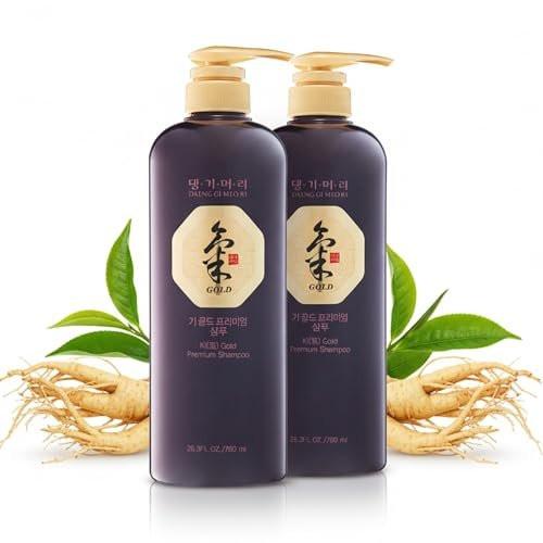 Daeng Gi Meo Ri Ki Gold Premium Shampoo 2er Set – Fördert elastisches Haar, beugt Haarausfall vor, beseitigt Schuppen, 780 ml