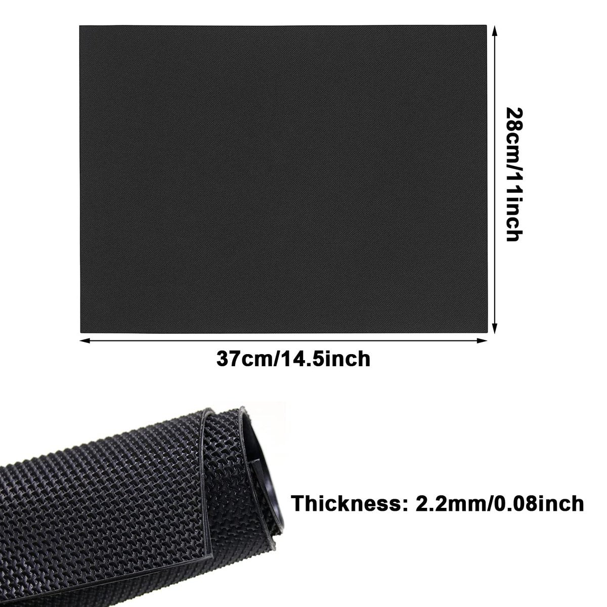 DUTWROY Sohlenplatte 2,2mm Fersenreparaturpad Gummi Sohlenpolster Schwarz Schuhsohlen Reparaturmaterial für Damen und Herren Schuhe
