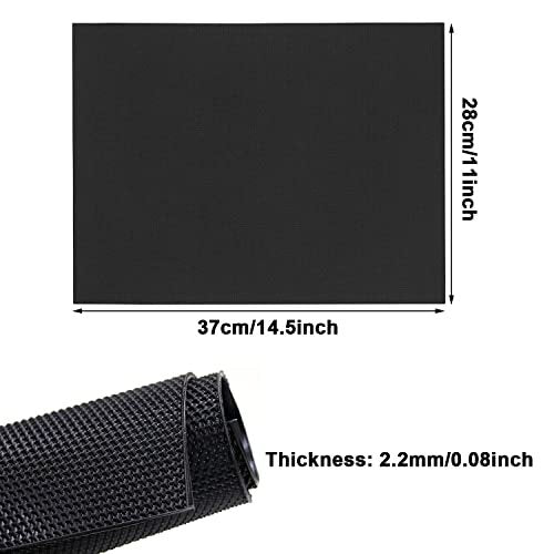 DUTWROY Sohlenplatte 2,2mm Fersenreparaturpad Gummi Sohlenpolster Schwarz Schuhsohlen Reparaturmaterial für Damen und Herren Schuhe