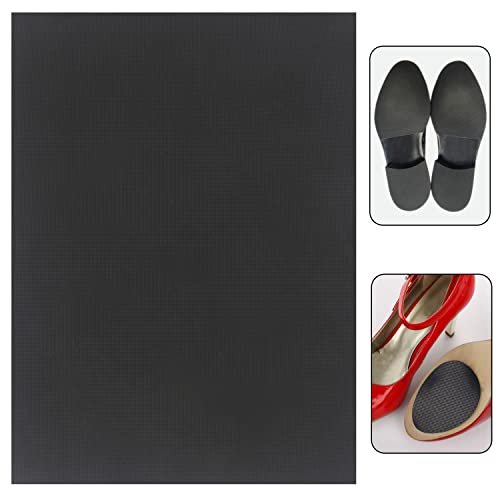 DUTWROY Sohlenplatte 2,2mm Fersenreparaturpad Gummi Sohlenpolster Schwarz Schuhsohlen Reparaturmaterial für Damen und Herren Schuhe
