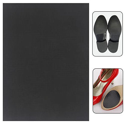DUTWROY Sohlenplatte 2,2mm Fersenreparaturpad Gummi Sohlenpolster Schwarz Schuhsohlen Reparaturmaterial für Damen und Herren Schuhe