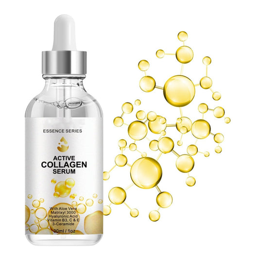 Active Collagen Serum – Natürliches Anti-Aging Serum für das Gesicht mit Kollagen, verbessert die Elastizität, glättet & strafft die Haut – für alle Hauttypen – 30 ml