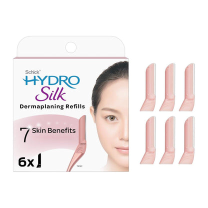Schick Hydro Silk Dermaplaning Ersatzklingen – 6 professionelle Klingen für seidig glatte Haut