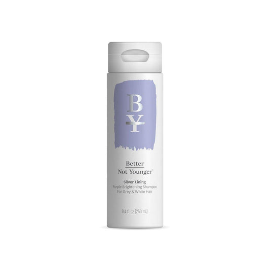 Better Not Younger Silver Lining Purple Shampoo für weißes & graues Haar für Frauen über 40 – Aufhellende & tonisierende Formel neutralisiert Gelb- & Messingstiche – Volumen & Pflege – 8,4 fl oz