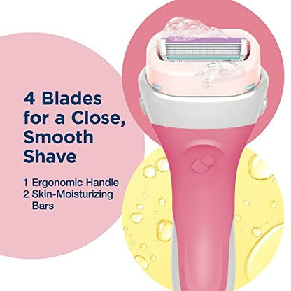Schick Intuition Lemon Berry Breeze Damenrasierer | 1 Rasierer & 2 Nachfüllklingen mit Bio-Zitrone