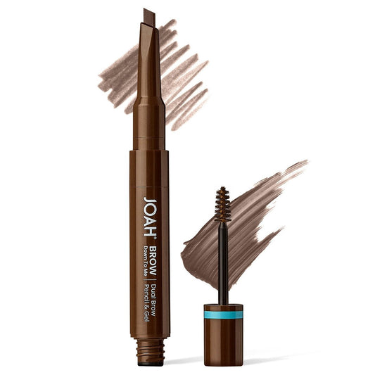 JOAH Brow Down To Me Dual Augenbrauenstift und Gel - Dreieckige Spitze, getöntes Gel, langanhaltend, vegan, wasserfest, für Brünette