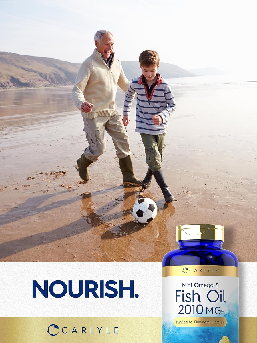 Carlyle Mini Fischöl Weichkapseln | 2010 mg | 200 Omega-3 Kapseln | mit EPA & DHA | Non-GMO & Glutenfrei