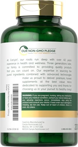 Carlyle Rotalge (Rotalgen) 1600 mg | 200 Kapseln | Vegetarisches Nahrungsergänzungsmittel | Nicht-GVO, Glutenfrei