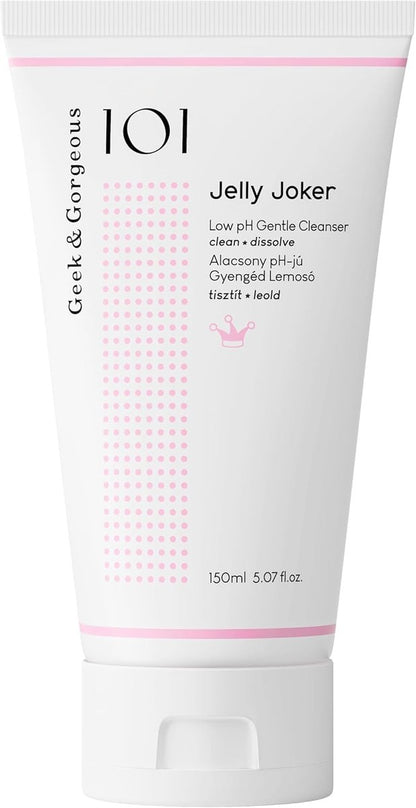 Geek & Gorgeous – Jelly Joker – Sanfter Gel-Reiniger und Make-up-Entferner – Nicht schäumend, niedriger pH-Wert, feuchtigkeitsspendend – Für alle Hauttypen, auch empfindliche – 150 ml