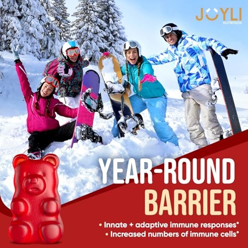 JOYLI Quercetin Gummis – Quercetin mit Bromelain, Zink, Vitamin C & D3 – 500 mg Immunsystem & Allergien – für Kinder & Erwachsene – 60 Stück