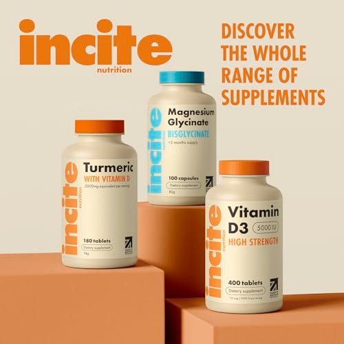 Incite Nutrition Vitamin D 5000 IE – 400 Premium Vitamin D3 Mikrotabletten zum Schlucken – Hochdosiertes Cholecalciferol VIT D3 5000 IE – Vegetarisches Nahrungsergänzungsmittel – Hergestellt in Großbritannien