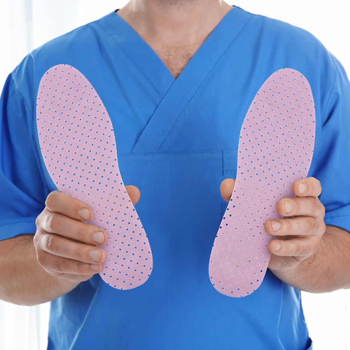 Sintege 3 Paar Atmungsaktive Einlegesohlen, Doppellagige Latexschaum-Gel-Einlagen mit Perforation, Komfortable Ersatzsohlen für Herren 7-11 und Damen 2-8 (Weiß, Pink, Lila)