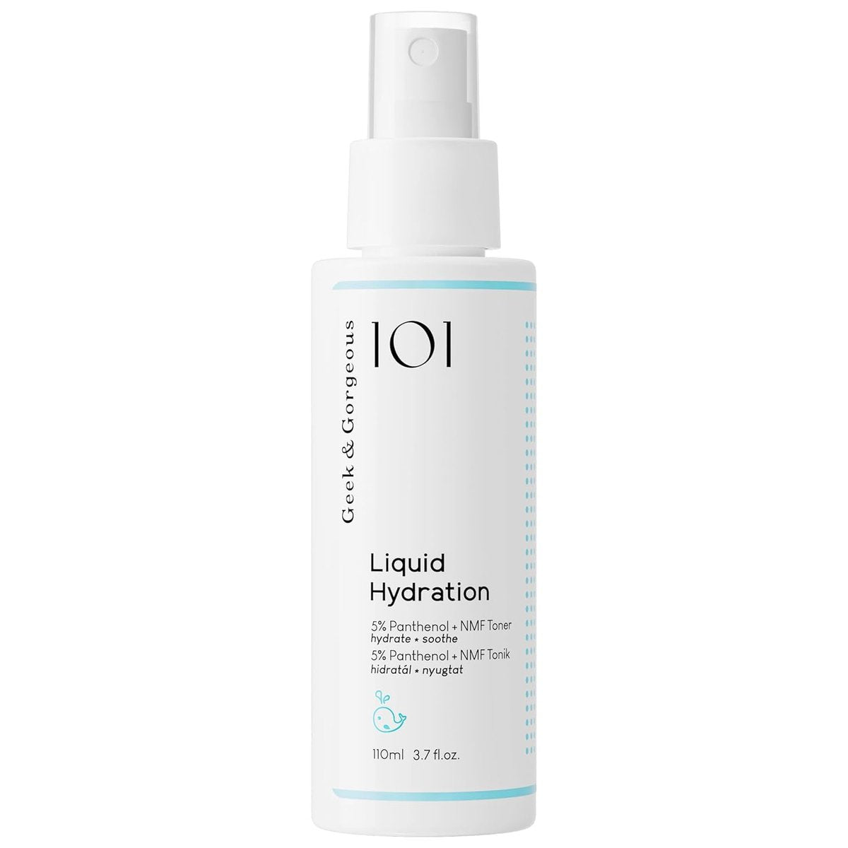 Geek & Gorgeous Liquid Hydration – Leichter Toner Mist mit 5% Panthenol & natürlichen Feuchthaltefaktoren – Hydratisiert & beruhigt alle Hauttypen – 100 ml