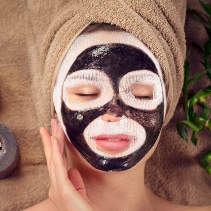 Leelosp 100 Stück Mullmasken, große vorgeschnittene Gesichtsmasken aus Mull, weiche Pads, weißes Netz, natürliches Spa-Hautpapier für den Heimgebrauch, Beauty-Salon, DIY-Gesichtspflege