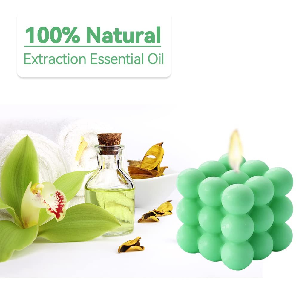 Aokala Duftender Bubble Cube Kerze für Zuhause, Duftkerze, 5,4 oz Sojawachs Aromatherapie-Kerze, Ästhetische Raumdekoration, Süße Dänische Pastell Große Dekorative Formkerzen Geschenke - Freesie (Weiß)