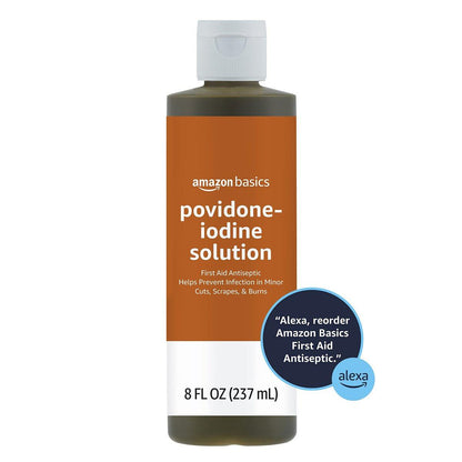 Erste Hilfe Antiseptikum mit 10% Povidon-Iod-Lösung zur Wundreinigung und Infektionsschutz, 8 fl oz (237 ml), 1er-Pack