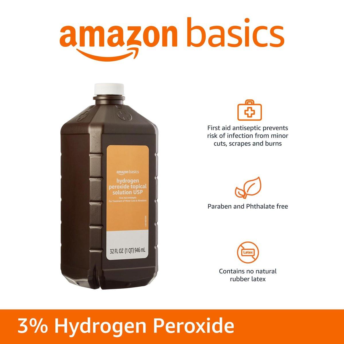 Wasserstoffperoxid Lösung zur Wunddesinfektion, 946 ml (32 fl oz) – Antiseptikum für Schnitte, Schürfwunden und Erste Hilfe