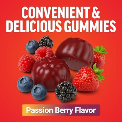 Force Factor Horny Goat Weed Gummis für Männer – Unterstützung für Antrieb, Vitalität und Leistung mit BioPerine für verbesserte Aufnahme, Epimedium-Extrakt, Passionsbeere, 90 Gummis