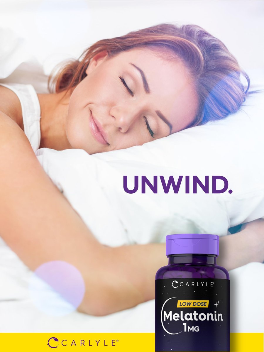 Carlyle Melatonin 1 mg | 220 schnell lösliche Tabletten | Niedrige Dosis | Vegetarisch, Nicht-GVO, Glutenfrei
