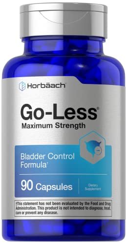 Horbäach Go Less Blasenkontrolle Nahrungsergänzungsmittel | 90 Kapseln | Höchststärke für Frauen und Männer | Nicht-GVO & Glutenfrei