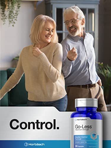 Horbäach Go Less Blasenkontrolle Nahrungsergänzungsmittel | 90 Kapseln | Höchststärke für Frauen und Männer | Nicht-GVO & Glutenfrei