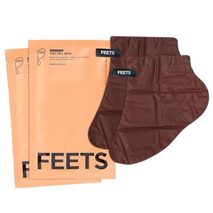 FEETS Fußpeeling-Maske mit Eukalyptus und Lavendel (2er-Pack) | Entfernt und peelt abgestorbene Haut | Ideal für Männer und Frauen | Repariert trockene, raue, rissige Fersen und Hornhaut