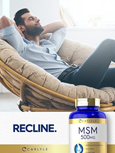 Carlyle MSM Kapseln | 500 mg | 200 Stück | Nicht-GVO & Glutenfrei | Methylsulfonylmethan