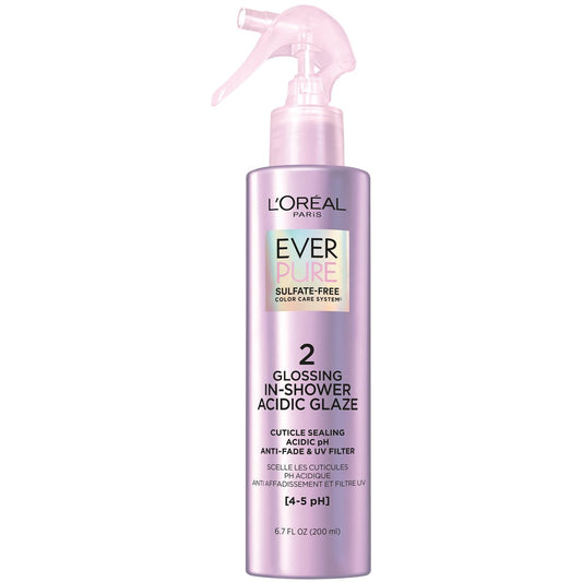 L'Oréal Paris EverPure Sulfatfreie Glossing In-Shower Acidic Glaze – Intensiviert Haarglanz & Geschmeidigkeit mit Arganöl, vegane Haarpflege, 200 ml