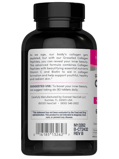 NeoCell Kollagen-Peptid-Kapseln | 270 Kapseln | mit Vitamin C und Biotin | Weidehaltung Rind | Für Haut, Haare & Nägel | Für Frauen und Männer