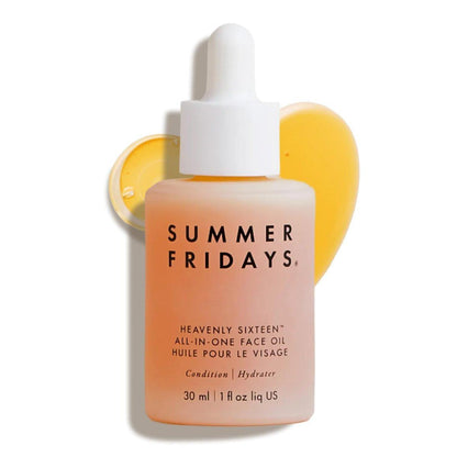 Summer Fridays Heavenly Sixteen Gesichtsöl – Feuchtigkeitsspendendes Gesichtsöl für trockene Haut mit 16 nicht komedogenen Ölen (30 ml)